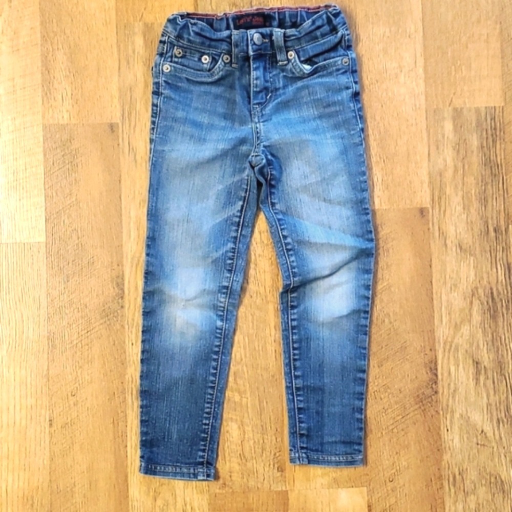 Levi's Girls‎ Adjustable Waist Size 5 Blue Denim Skinny Jeans
